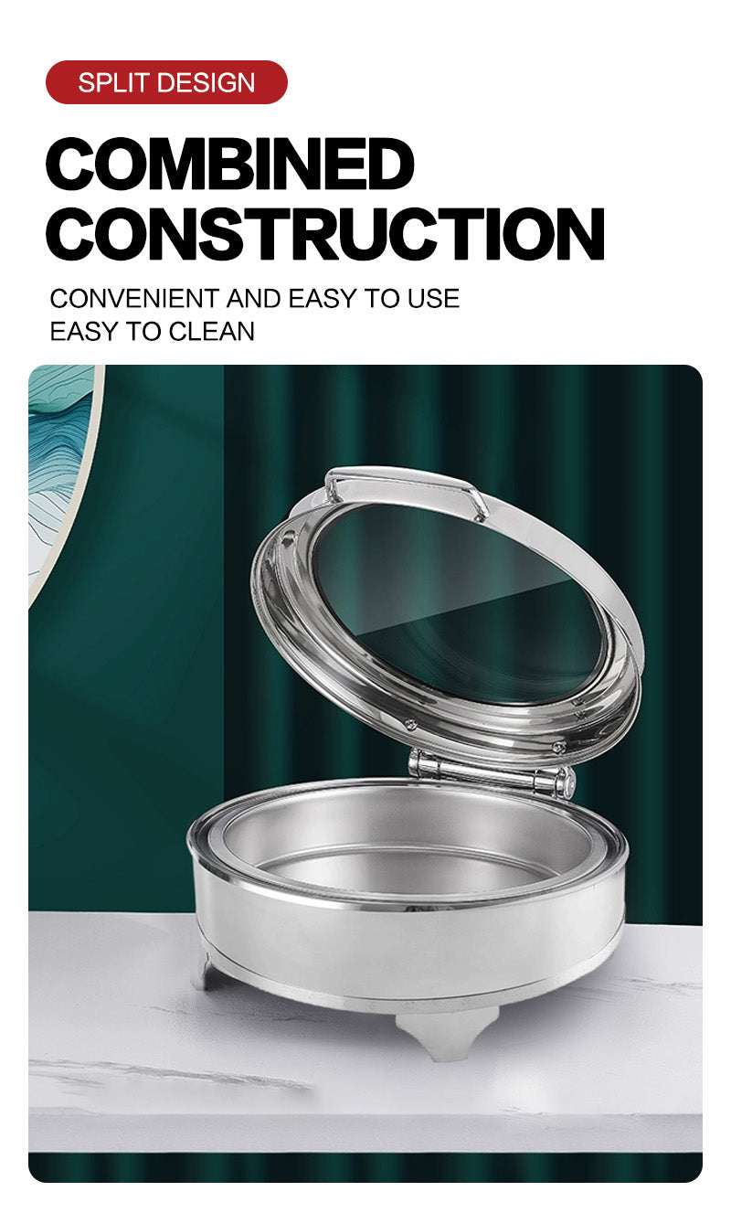 Luxury circular large perspective wrapped buffet stove