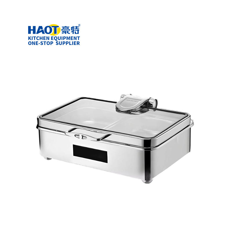 Koris Black Edge Luxury Digital Rectangular Glass Stove