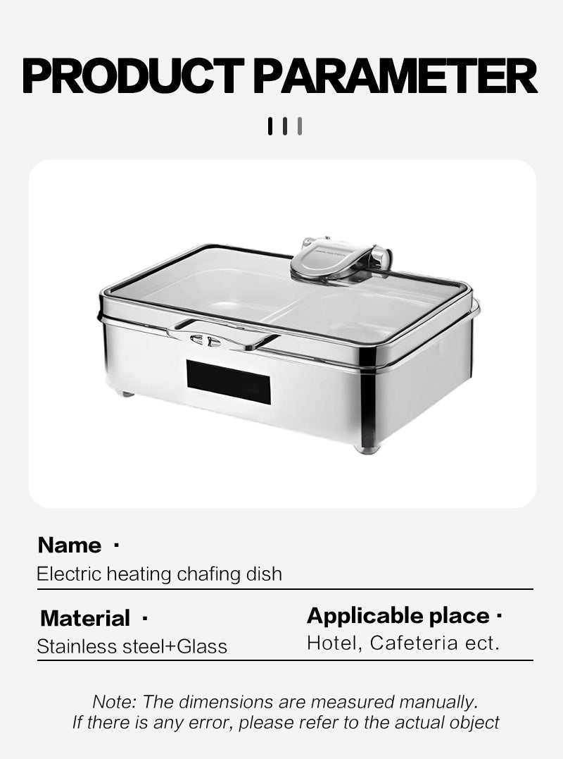 Koris Black Edge Luxury Digital Rectangular Glass Stove