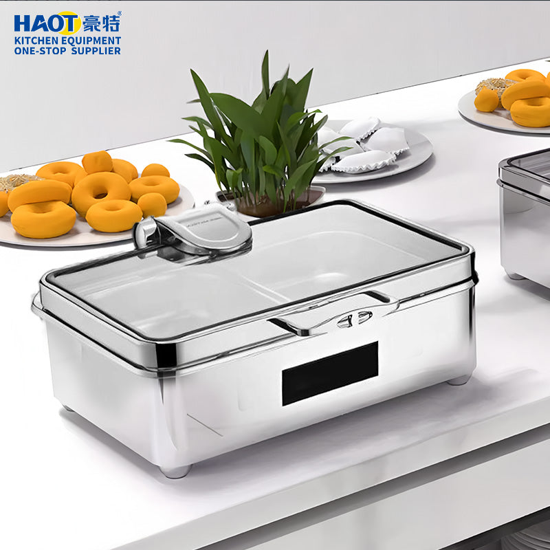 Koris Black Edge Luxury Digital Rectangular Glass Stove