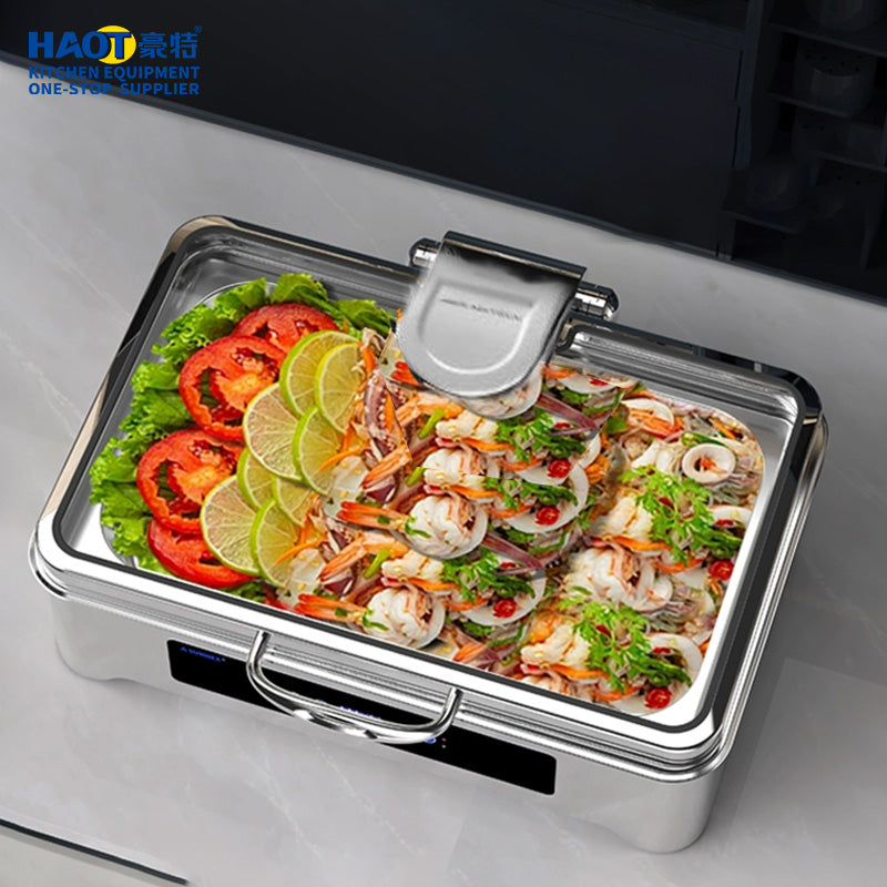 Koris Black Edge Luxury Digital Rectangular Glass Stove