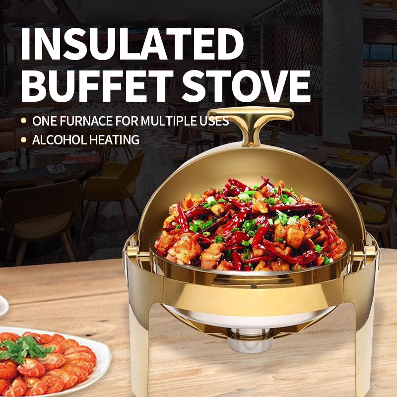 Golden circular dining stove