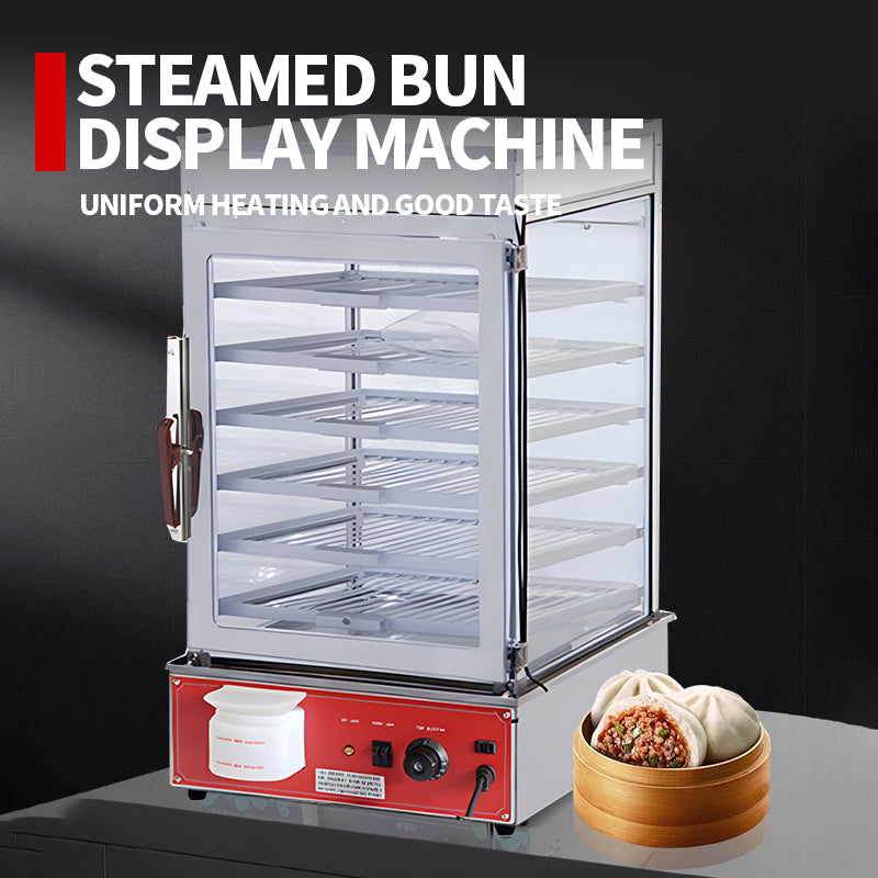 Efficient food display steamer