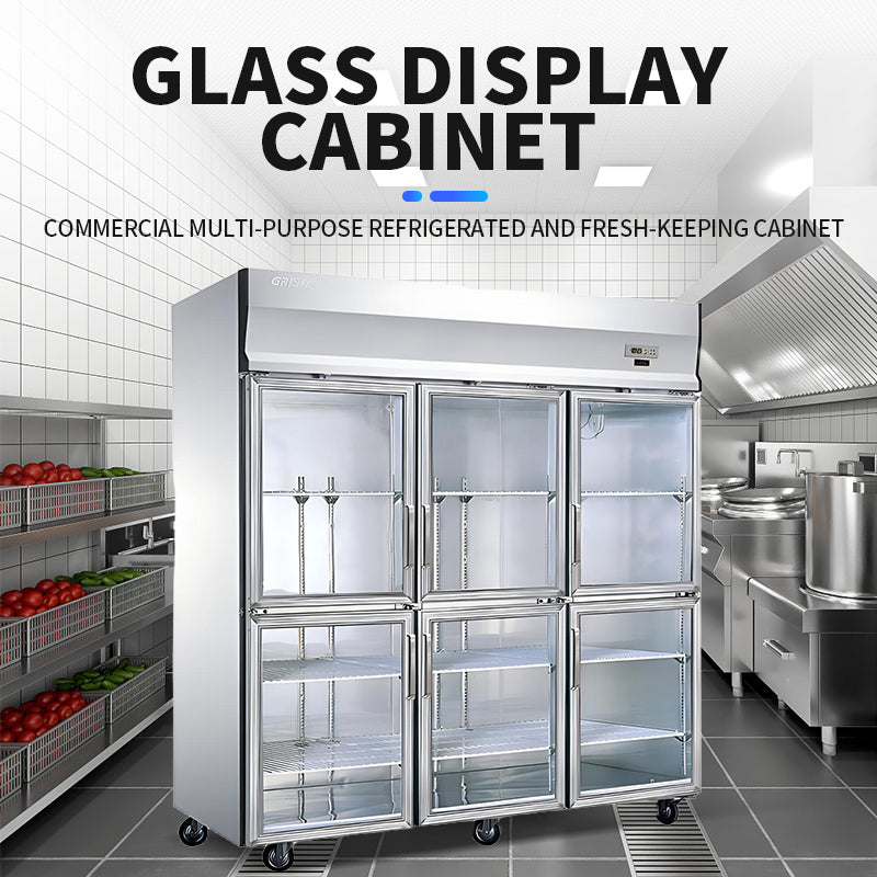 Six glass door display cabinet (copper)