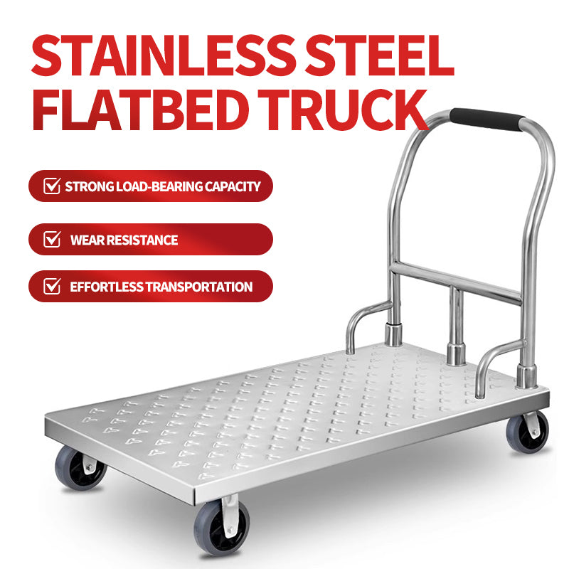 Thick stainless steel silent cargo trolley