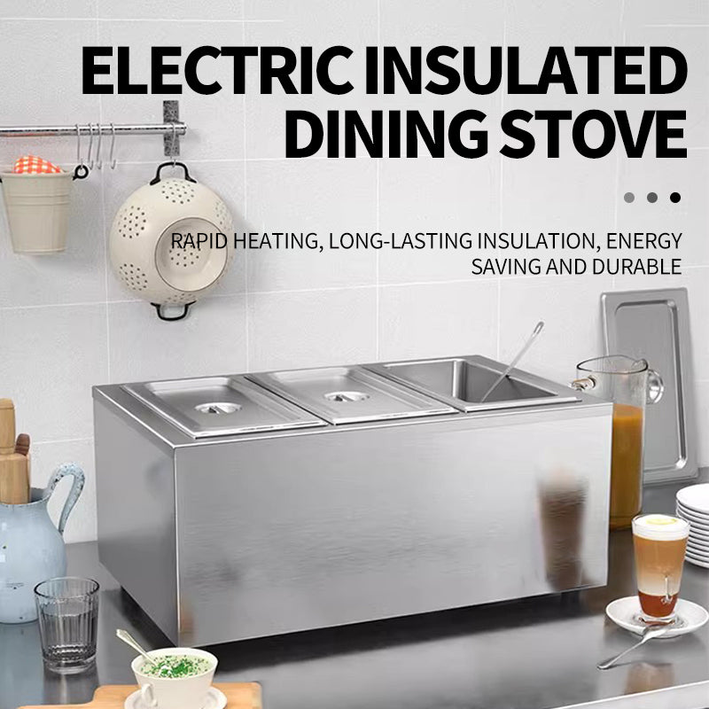 ZCK165BT-3 electric fast food insulated dining stove with three compartments