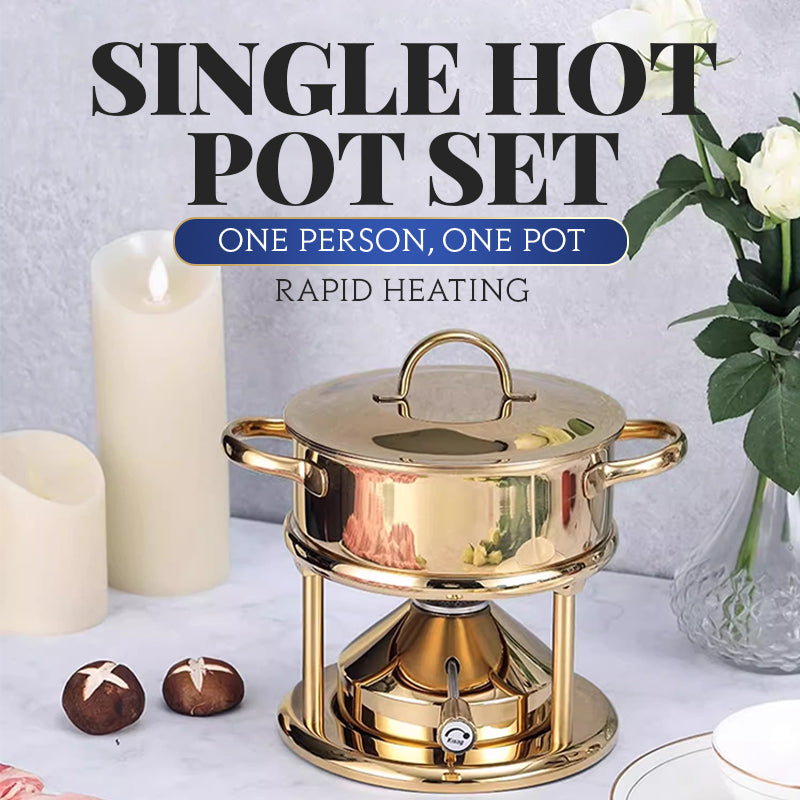 16cm gold-plated single person Swiss hotpot (oil tank style)