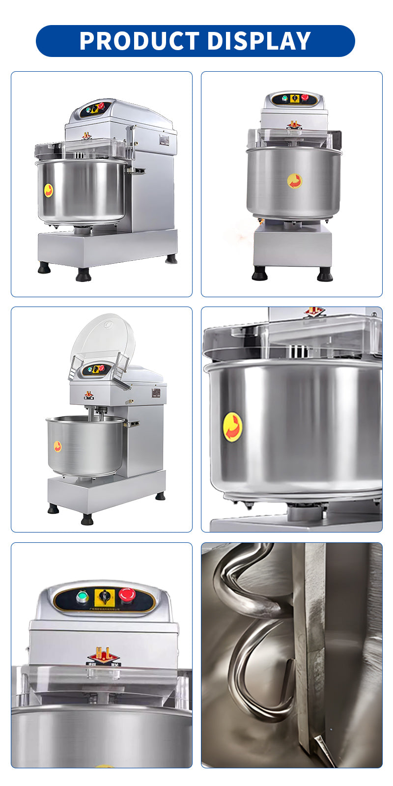 Henglian HS50S Variable Frequency Dual-Motion Dough Mixer