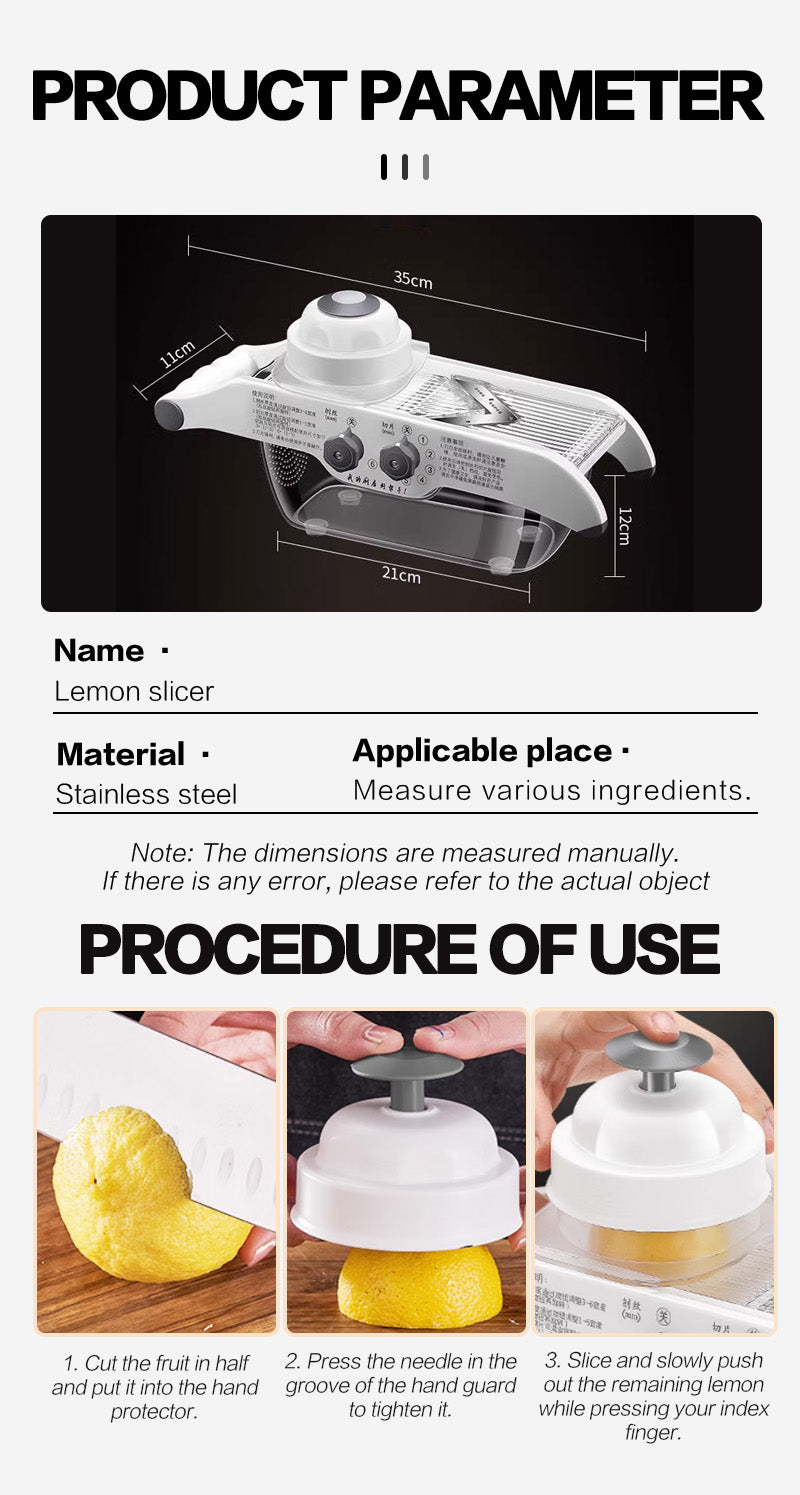 Lemon slicer and fruit slicer