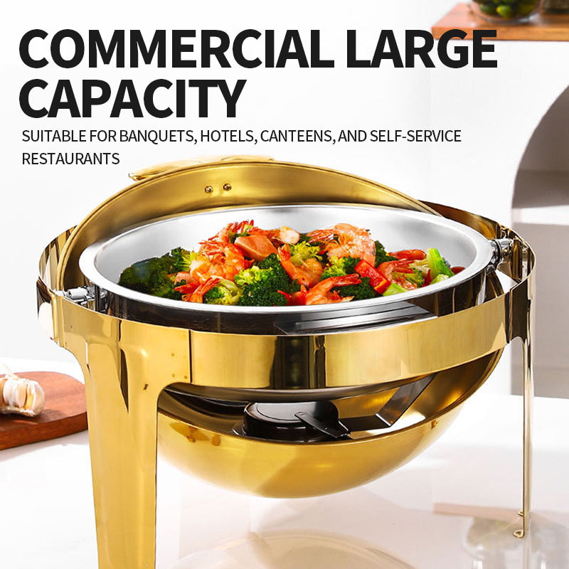 Golden circular dining stove