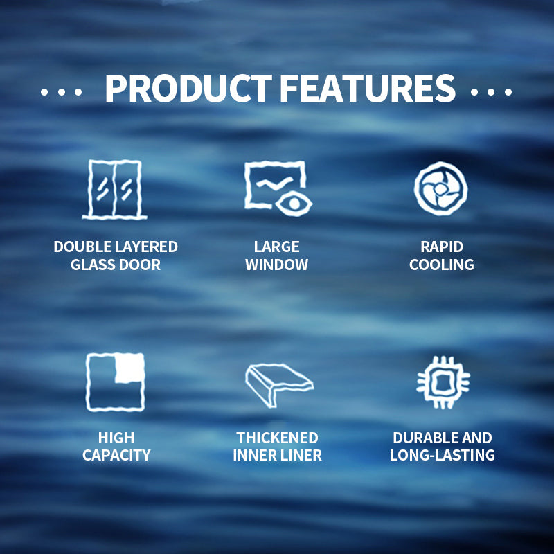 Double door display refrigerator