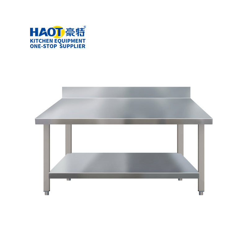 Stainless Steel Work Table with Backsplash (1200×600×800+100mm)