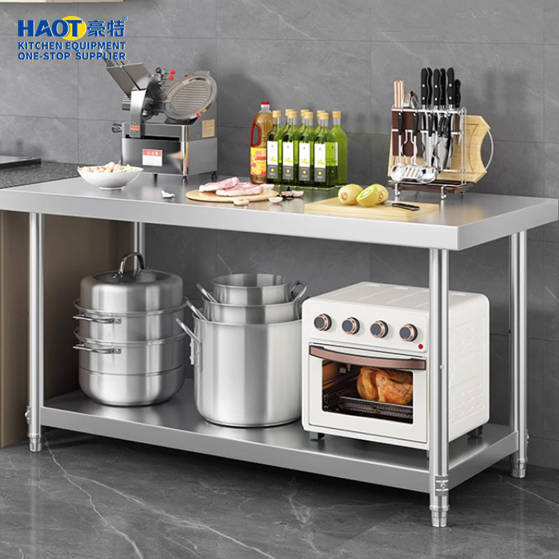 Stainless Steel Work Table with Backsplash (1200×600×800+100mm)