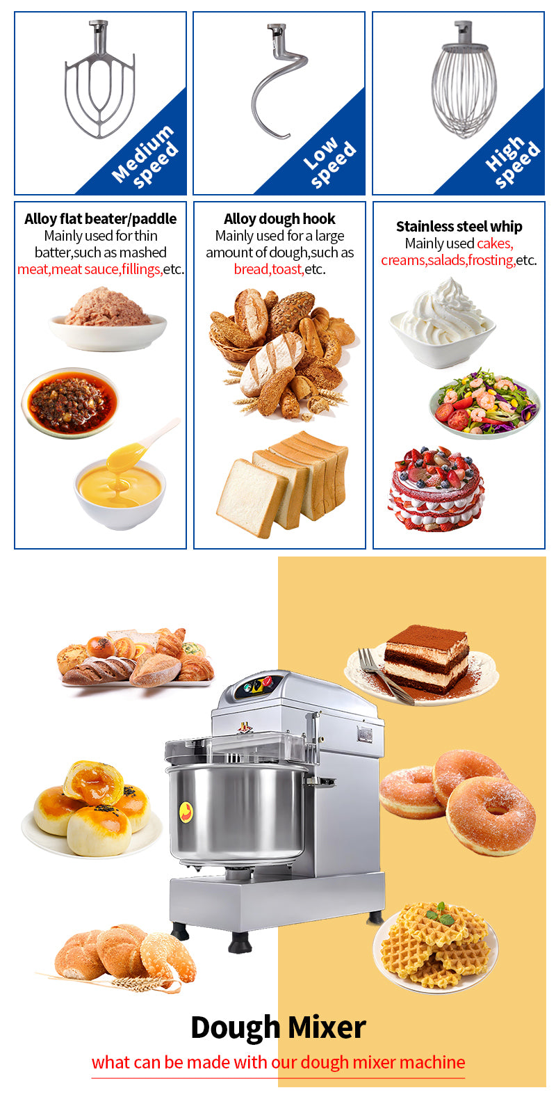 Henglian HS50S Variable Frequency Dual-Motion Dough Mixer