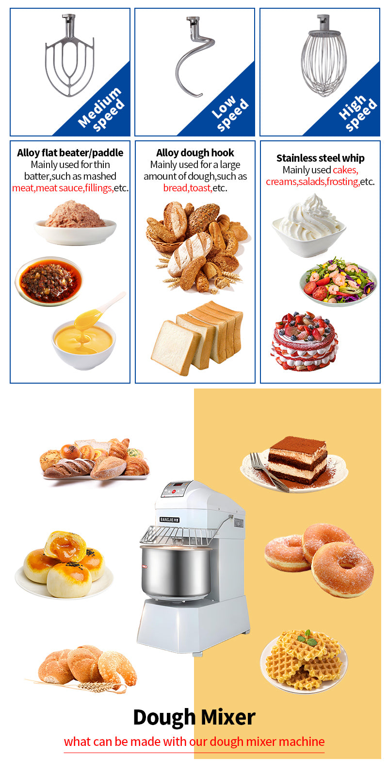 Henglian HS40P Variable Frequency Dual-Motion Dough Mixer (40L)