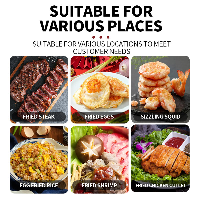 Electric heating full flat grill with cabinet holder