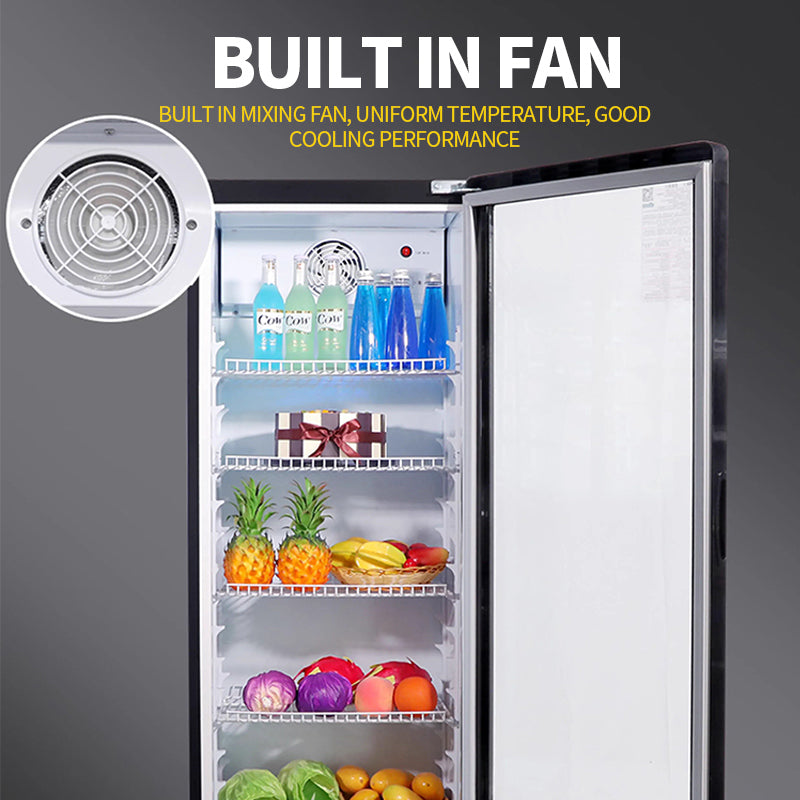 Flat head rounded corner single door refrigerated display cabinet(LSC-230FYPE)