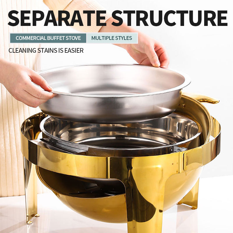 Golden circular dining stove