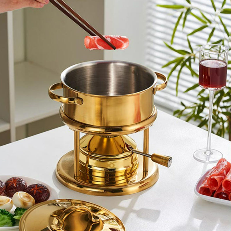 16cm gold-plated single person Swiss hotpot (oil tank style)