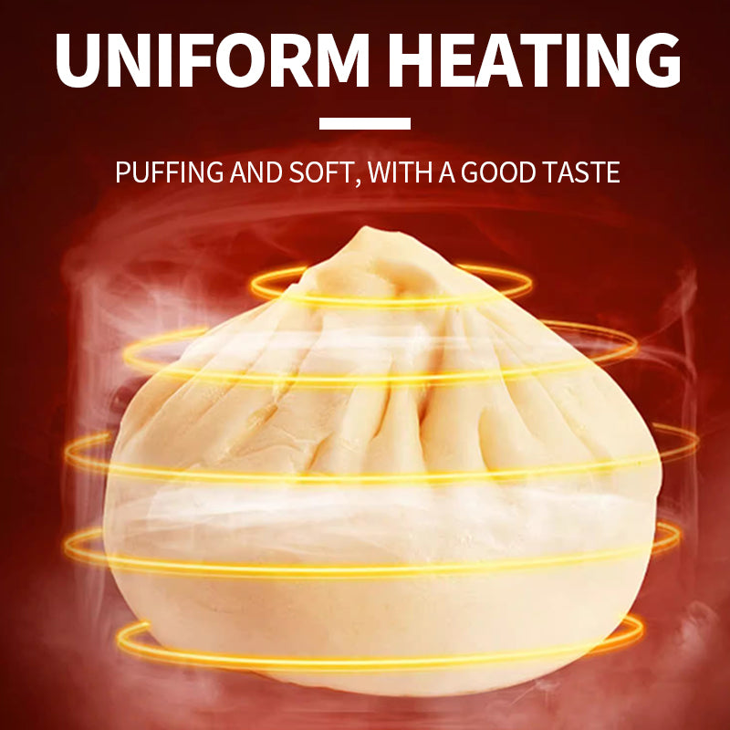 Efficient food display steamer