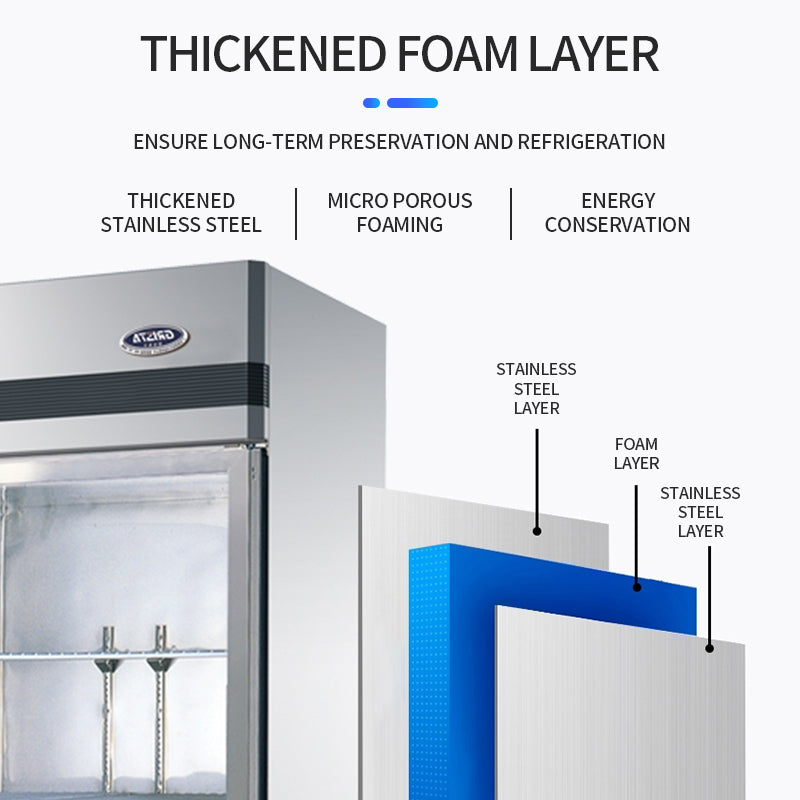 Three door glass display cabinet (copper)