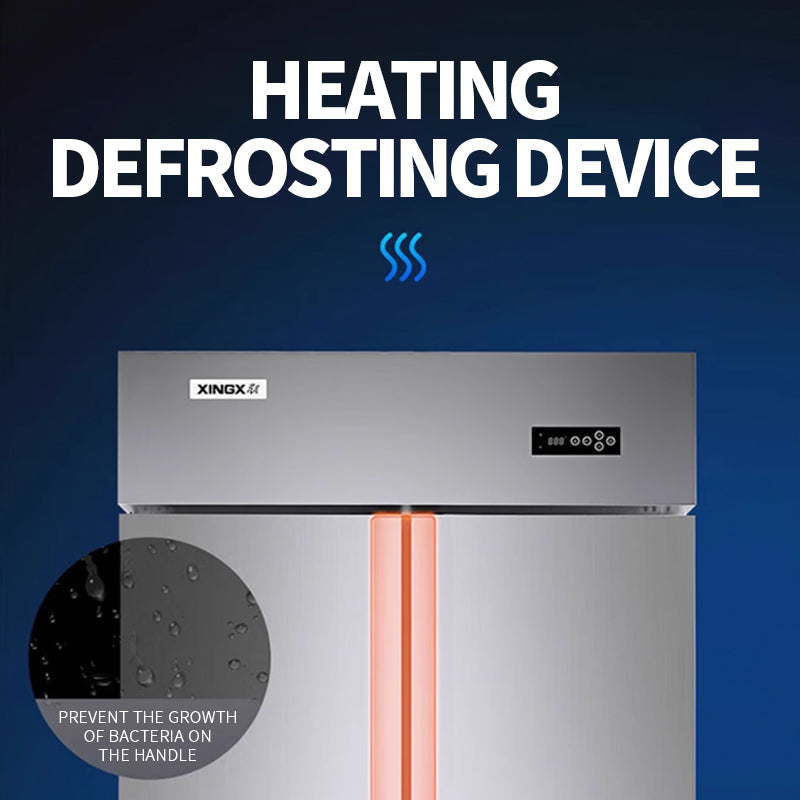 Four door dual machine dual temperature cabinet