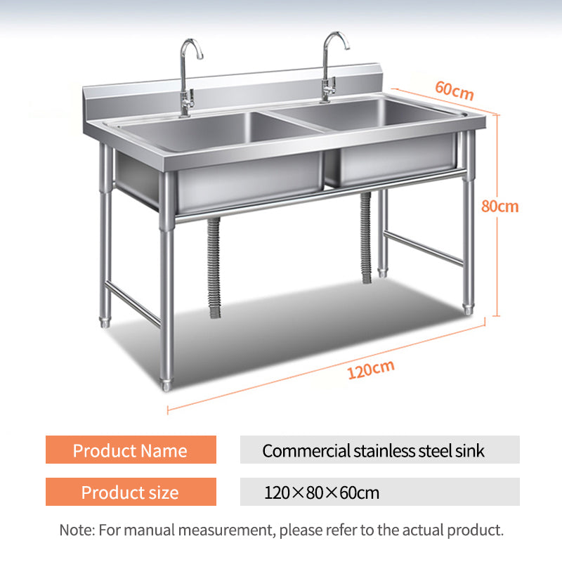 Double groove stainless steel water tank with bracket