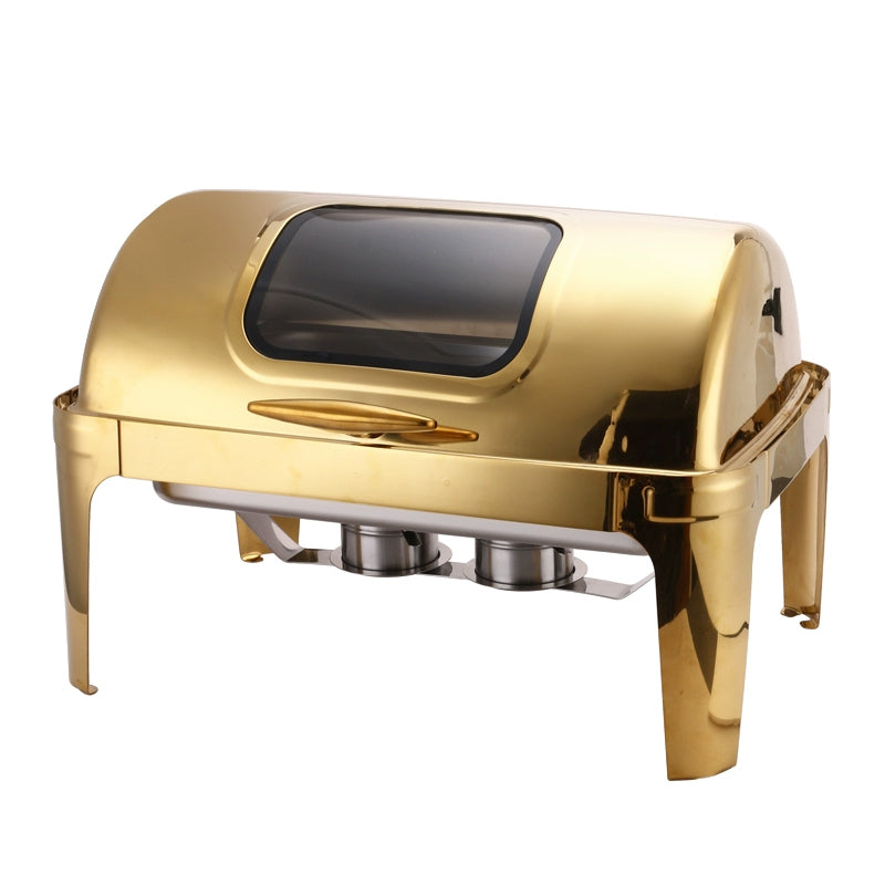 All stainless steel square full flip buffet stove
