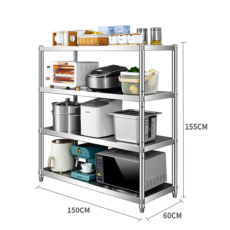 Four level disassembly and assembly shelves