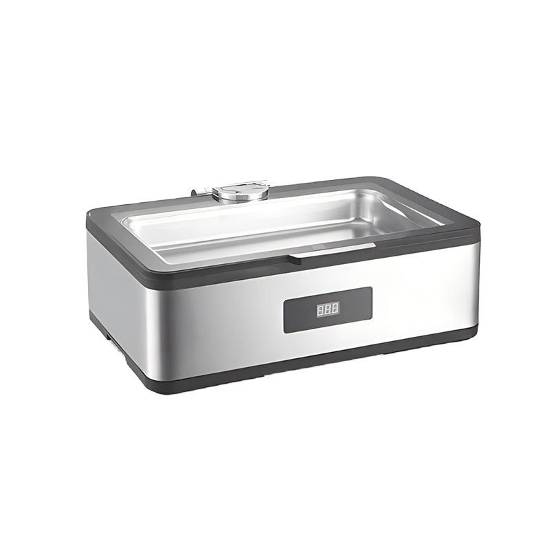 Black border luxury digital display rectangular large glass dining stove