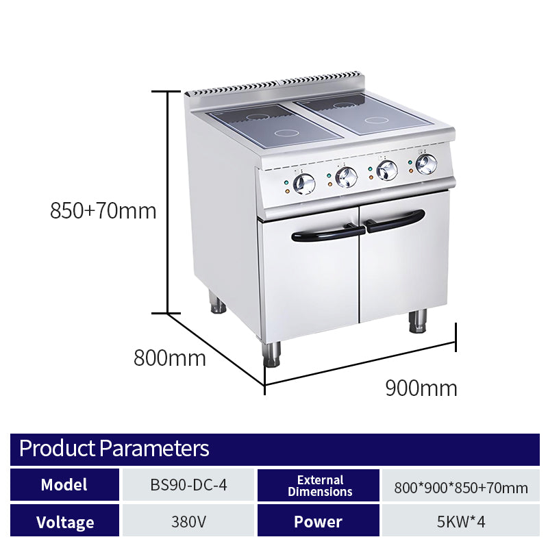 Four head square plate induction cooker cabinet holder(BS90-DC-4)