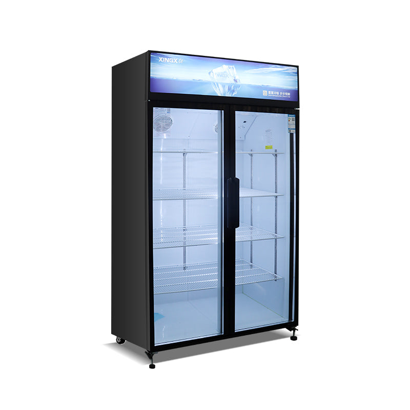 Double door display refrigerator