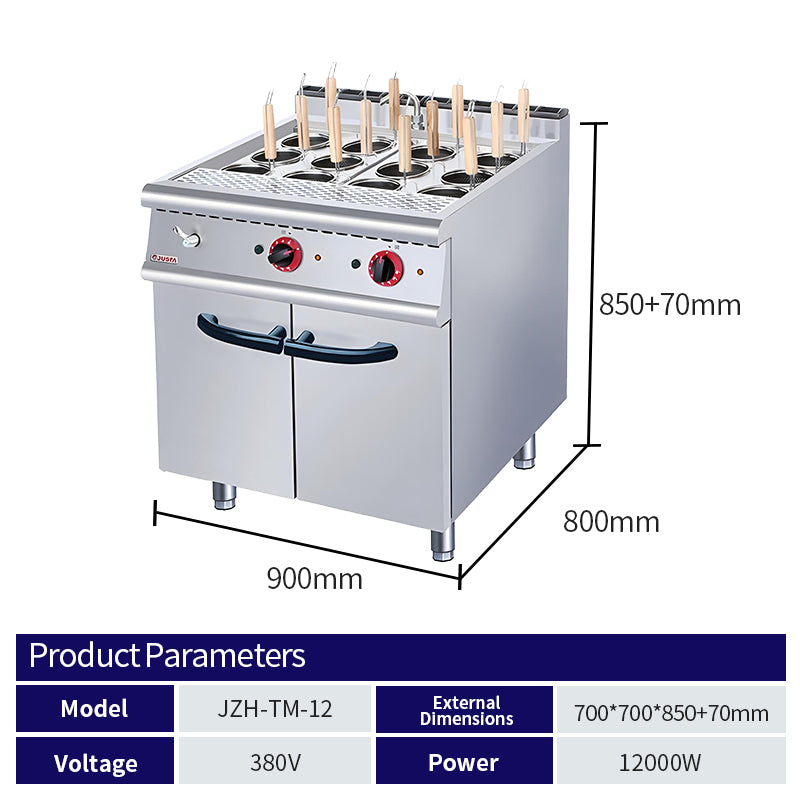Electric noodle stove with cabinet holder
