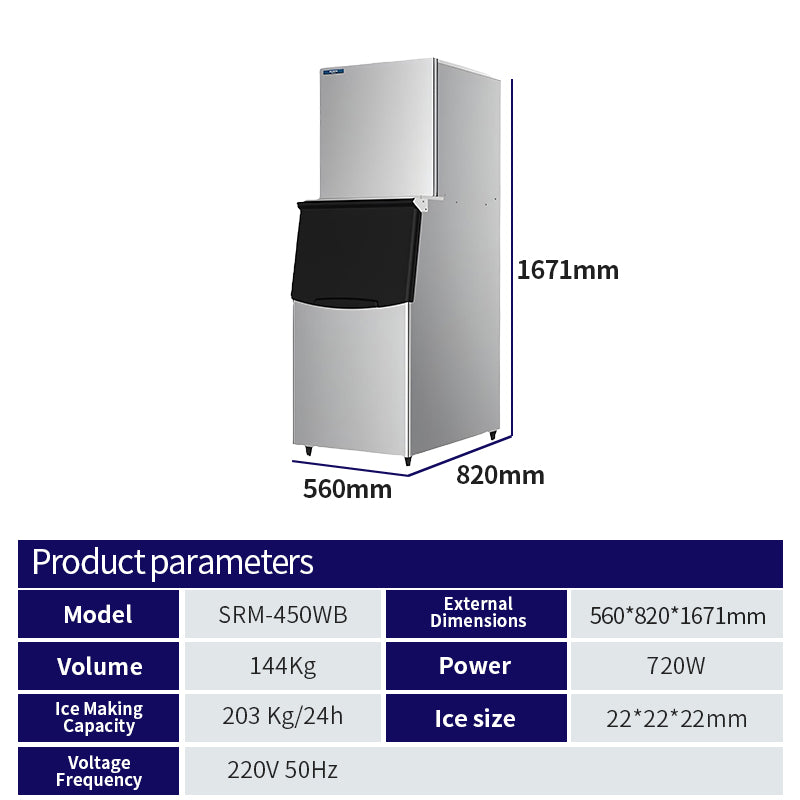 Combination ice maker head (requires 301 storage refrigerator)