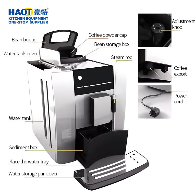 KALERM 1603 Pro – All-in-One Automatic Coffee Machine (19Bar Italian Pump, Built-in Grinder)