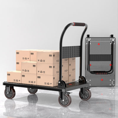 Black fully silent flatbed truck