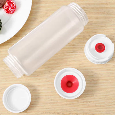 Double ended sauce bottle(White lid)