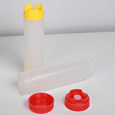 Double ended sauce bottle(Yellow lid)