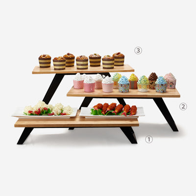 Oak eight character Dim sum rack (large)