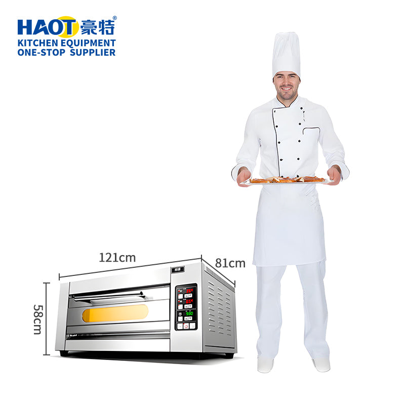 Single Deck 2 Trays Oven Bakery Kitchen Baking for Bread Pizza