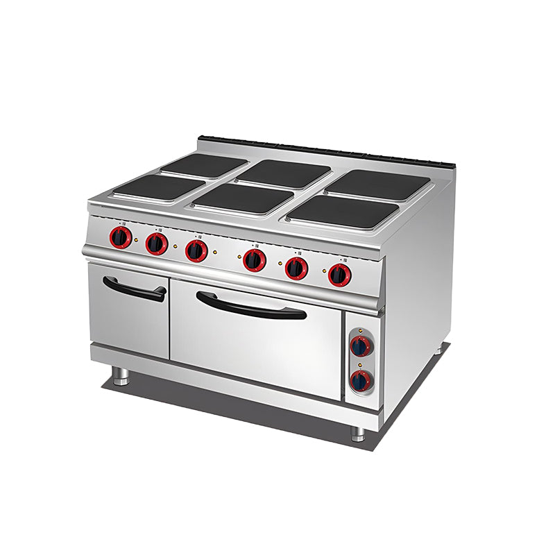 Six head square board cooking stove with electric oven(BS90-TT-6E)