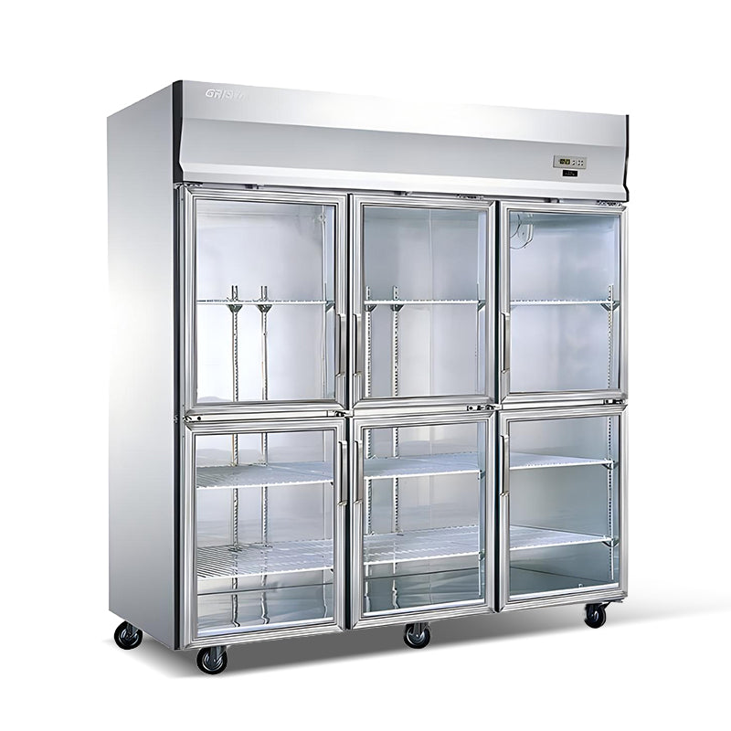 Six glass door display cabinet (copper)