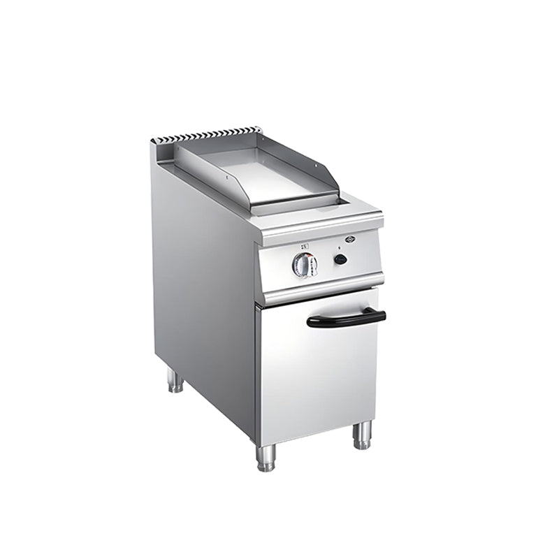 Electric heating full flat grill with cabinet holder