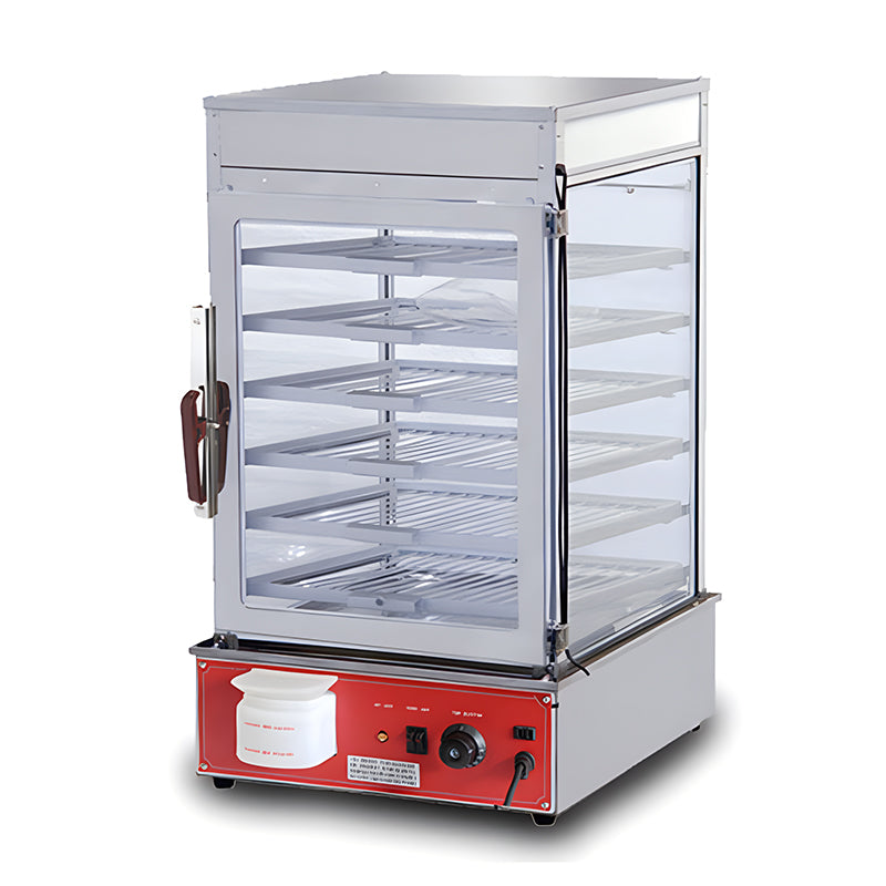 Efficient food display steamer