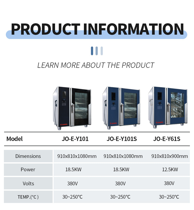 JUSTA JO-E-Y61S 10-Tier Intelligent Combi Oven