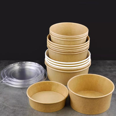Round kraft paper packaging box