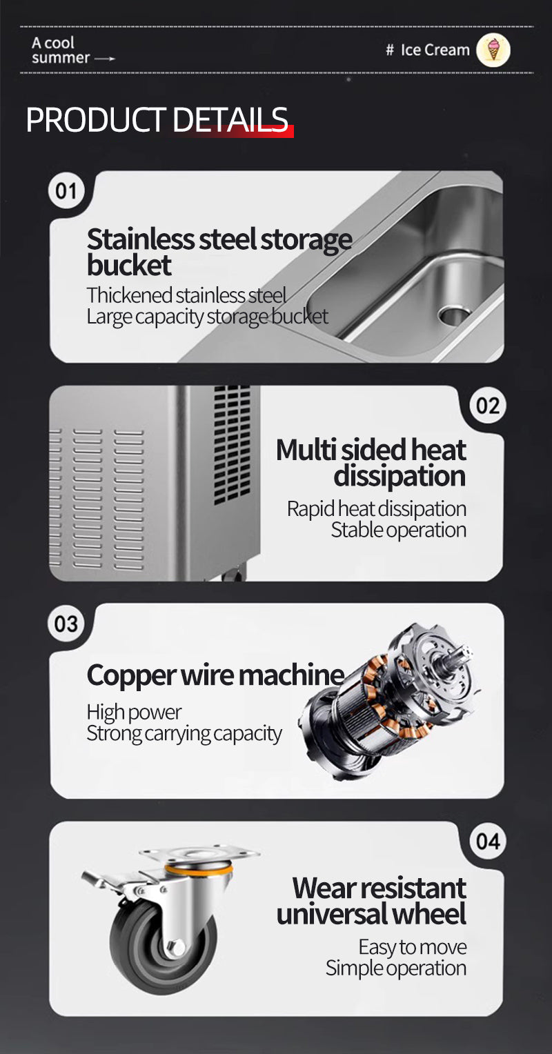 CF316 High-Capacity Commercial Ice Cream Machine – Dual-System Efficiency for Demanding Businesses