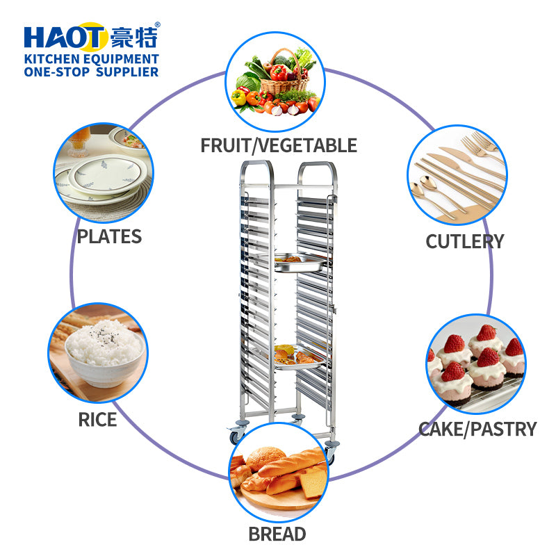 Heavy-Duty Stainless Steel GN Pan Cart (15-Tier)