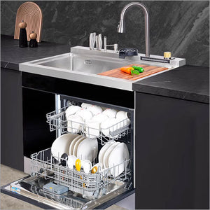 Dishwasher sink cabinets