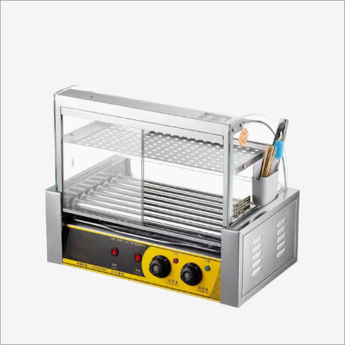 Mobile preparation tables with hot dog machine
